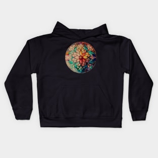 Utopian Conversion Vintage Stained Glass Mandala Kids Hoodie